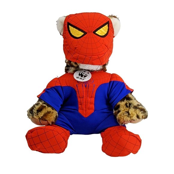 Build-A-Bear Cheetah World Wildlife Fund Marvel Spider Man Stuffed Animal WWF - Picture 6 of 8